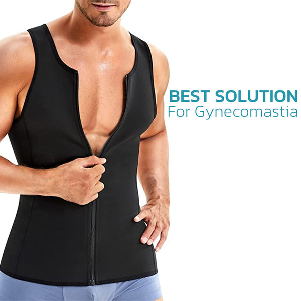 Gynecomastia Compress Zipper Vest