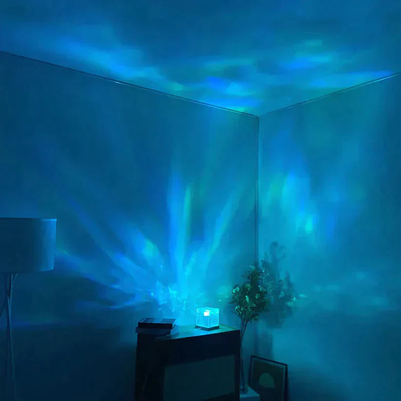 GlowSphere - Kristall-Lam-Wasser-Riffel-Projektor