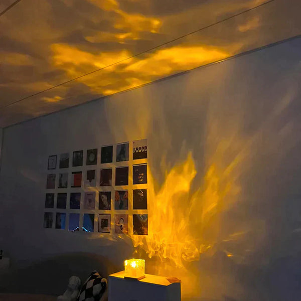 GlowSphere - Kristall-Lam-Wasser-Riffel-Projektor