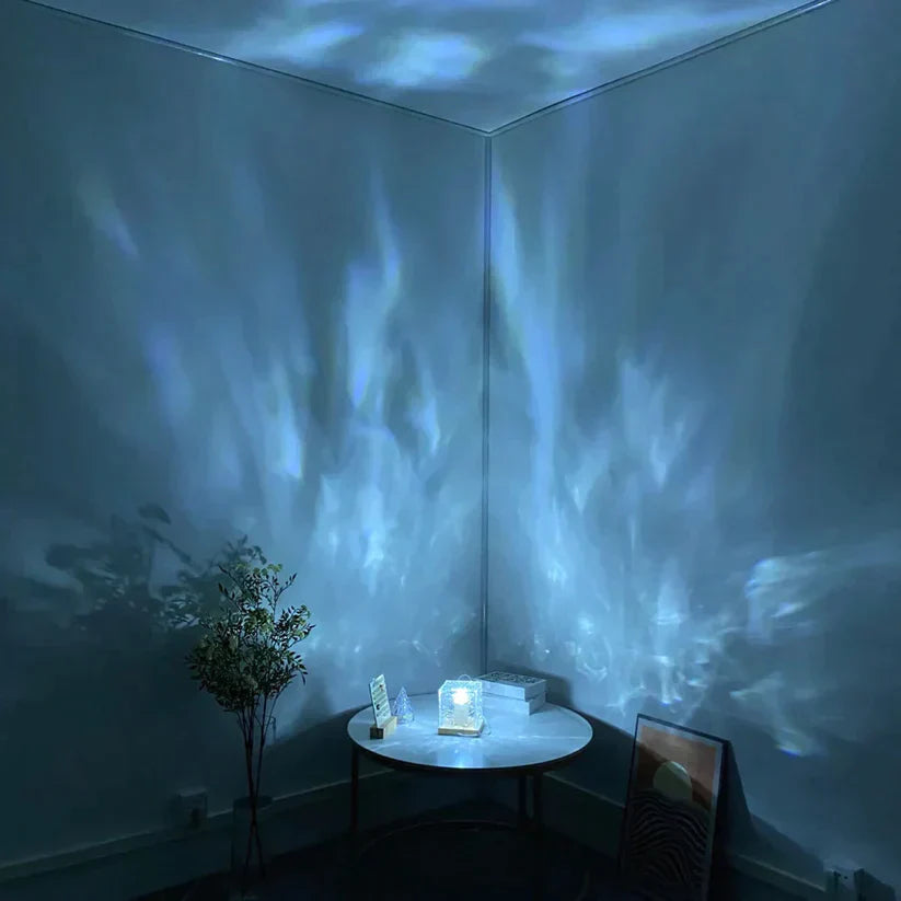 GlowSphere - Kristall-Lam-Wasser-Riffel-Projektor