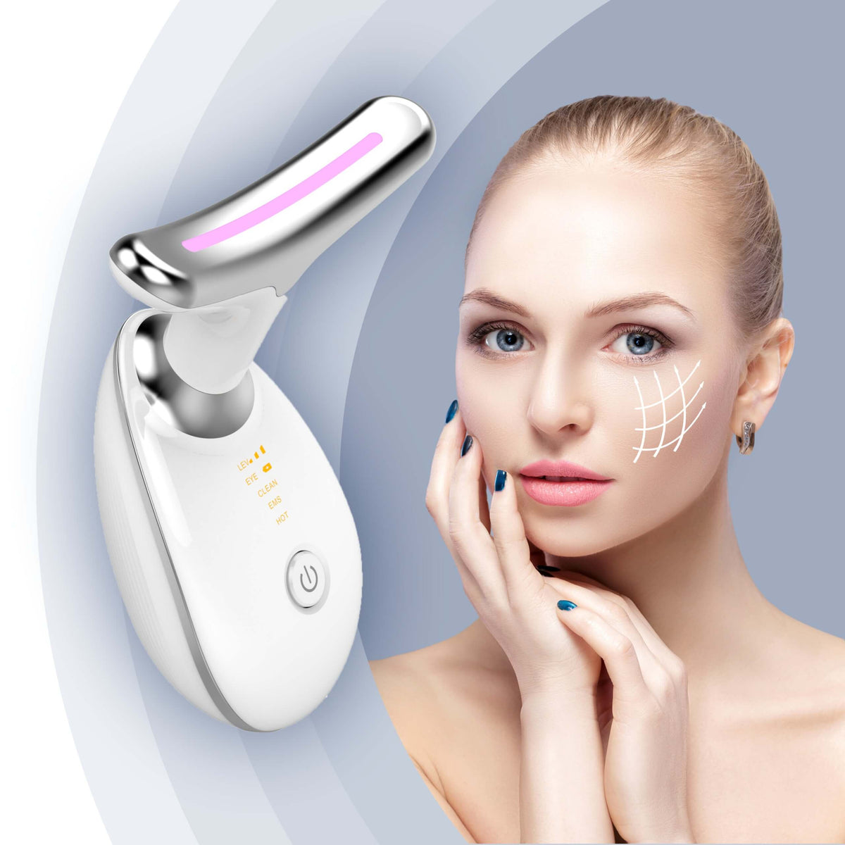 🔥 50% RABATT | LumiLift™ LED Gesichts- & Massagegerät – Für Straffer & Strahlender Aussehende Haut