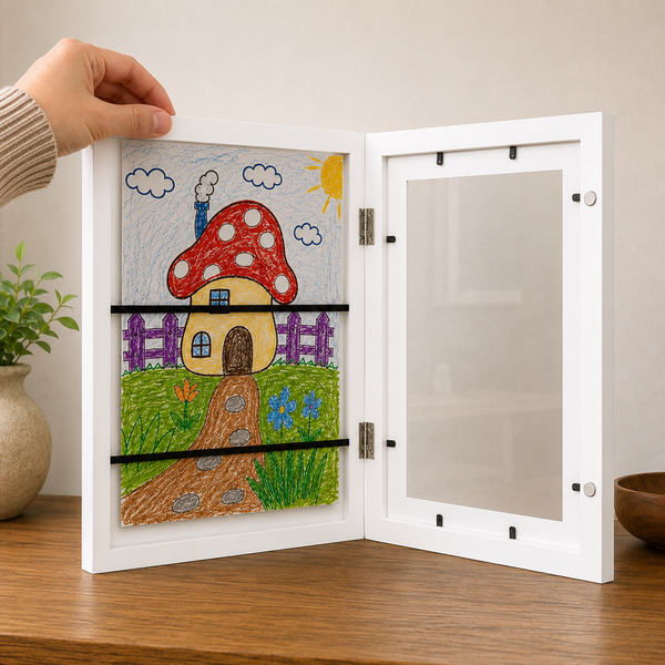 ArtKeep™ Kinder-Kunstbilderrahmen – Kreative Meisterwerke stilvoll aufbewahren | Schöne Kinderzimmer-Deko