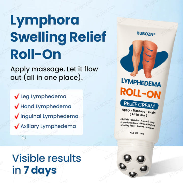 Lymphdrainage Roll-On Creme | Kühlende Pflege bei geschwollenen & schweren Beinen