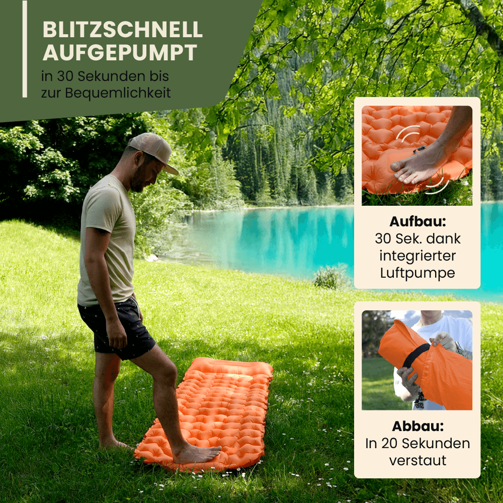 Ultraleichte & kompakte Isomatte - perfekt für unterwegs