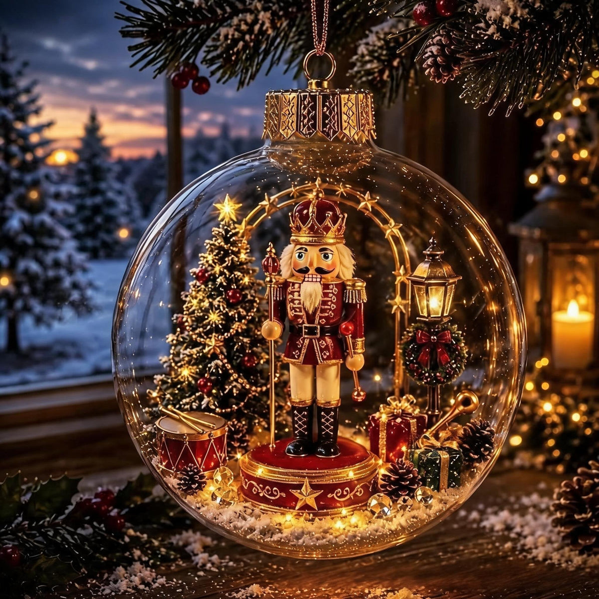 DioraLuma™ Leuchtender Weihnachts-Diorama-Anhänger – Warmer Glanz & zauberhafte Mini-Winterwelt