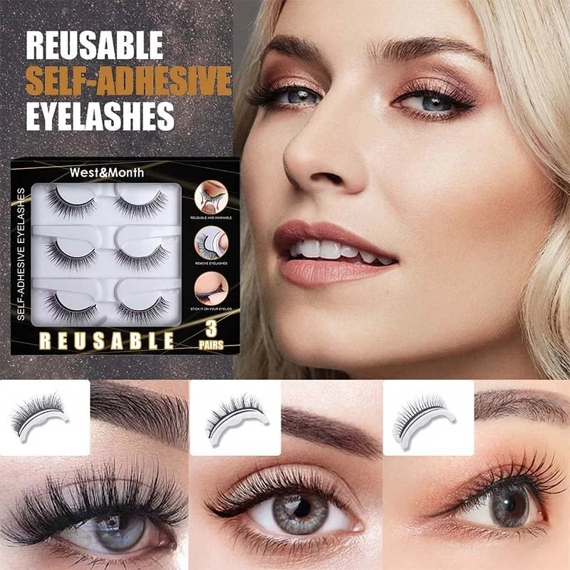 AufgeklebteWimpern™ Wiederverwendbare selbstklebende Wimpern (1+1 gratis)