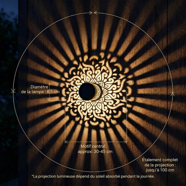Lunara™ Solar-Mandala-Gartenleuchte | Magische Lichtmuster & warmes Abendambiente