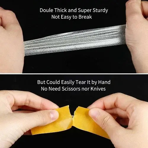Super Sticky™ | Extra starkes transparentes doppelseitiges Gewebeklebeband