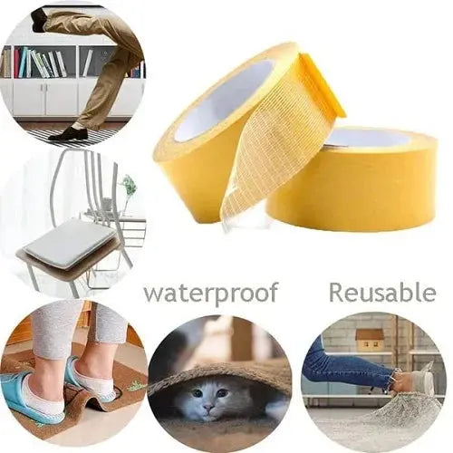 Super Sticky™ | Extra starkes transparentes doppelseitiges Gewebeklebeband