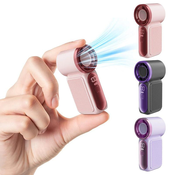 TurboBreeze™ | Mini-Handventilator mit LED-Anzeige & 5 Turbostufen ⭐
