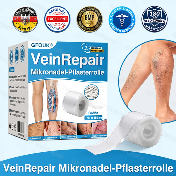 🇩🇪🥇🏆GFOUK® VeinRepair Mikronadel-Pflasterrolle⚡Sofortige Linderung, langfristige Ergebnisse