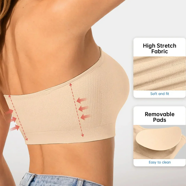 CurveStay™ Multiway-Bandeau-BH – Nahtloser Halt, Push-up-Effekt & maximaler Komfort