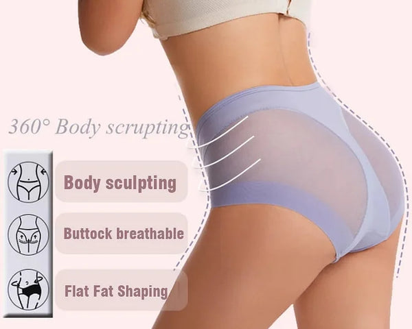 Eleonora™ Nahtlose Ice Silk Bodycon-Slips mit hoher Taille (4er-Pack)