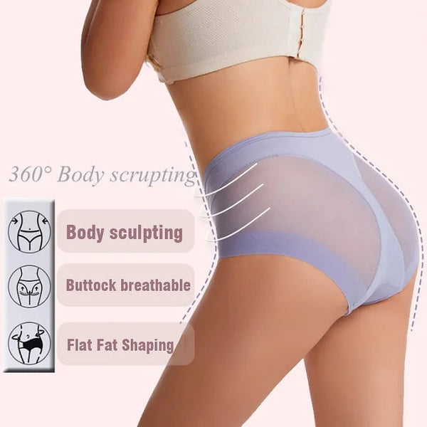 Eleonora™ Nahtlose Ice Silk Bodycon-Slips mit hoher Taille (4er-Pack)