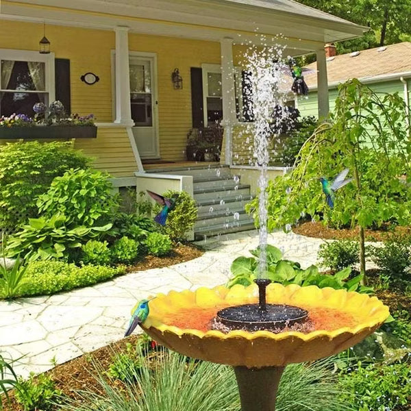FloraLume™ Solar-Wasserspiel | Natürliche Gartenatmosphäre & beruhigendes Wasserspiel