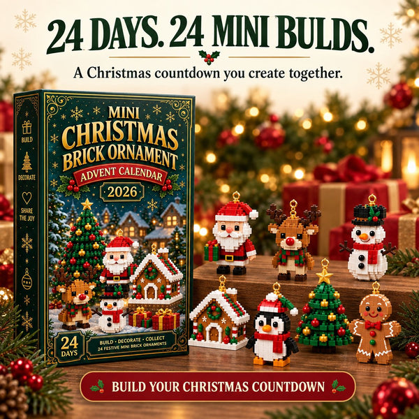 Brickora™ Mini-Adventskalender | 24 Weihnachts-Bausets zum Bauen & Dekorieren