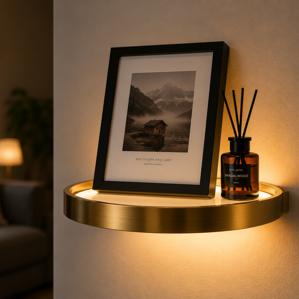 Glowora™ Leuchtendes Wandregal | Stilvolle Dekoration & warmes LED-Ambiente