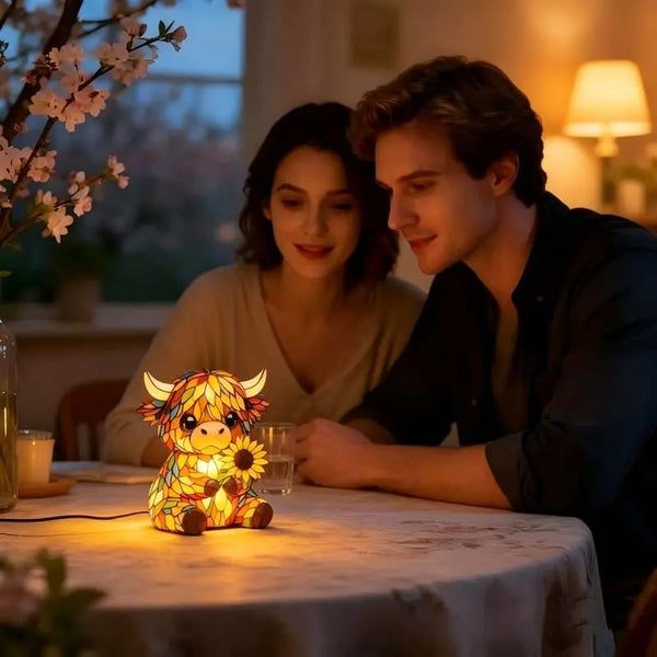 CowLuma™ | Highland-Cow LED-Nachtlicht – Warmes Licht, gemütliche Atmosphäre & verspielte Raumdeko