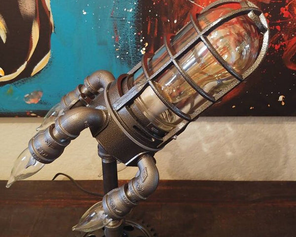 Dampfpunk-Raketenlampe