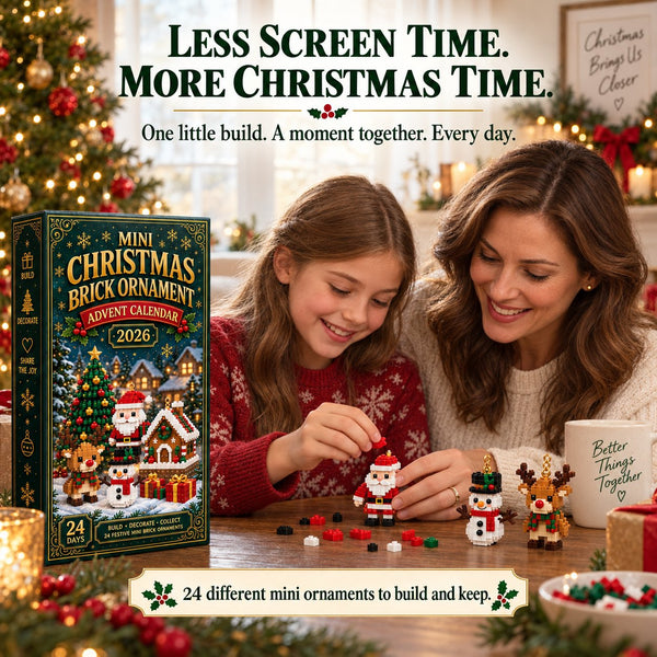 Brickora™ Mini-Adventskalender | 24 Weihnachts-Bausets zum Bauen & Dekorieren