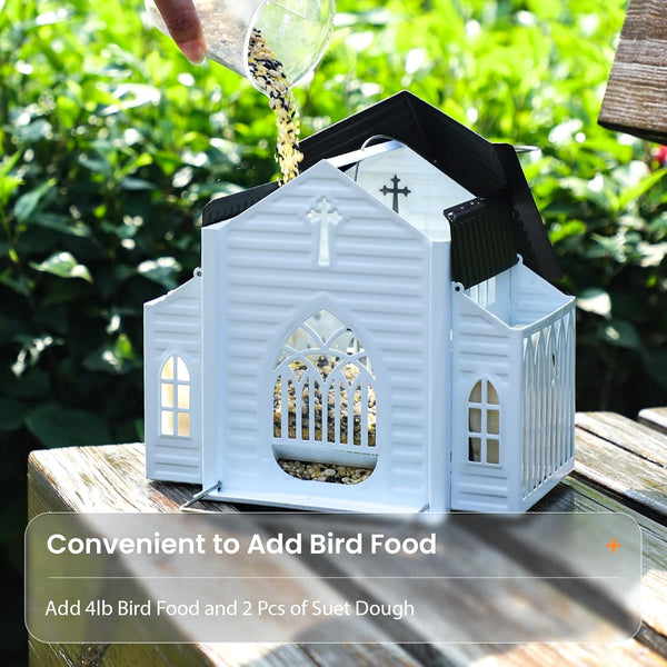 LichtNest™ Solar-Vogelfutterhaus – Dekorative Gartenbeleuchtung & Vogelfütterung