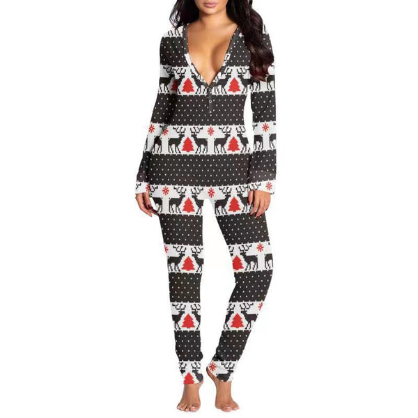 WinterGlow™ – Festlicher Jumpsuit mit Knopfleiste für Frauen