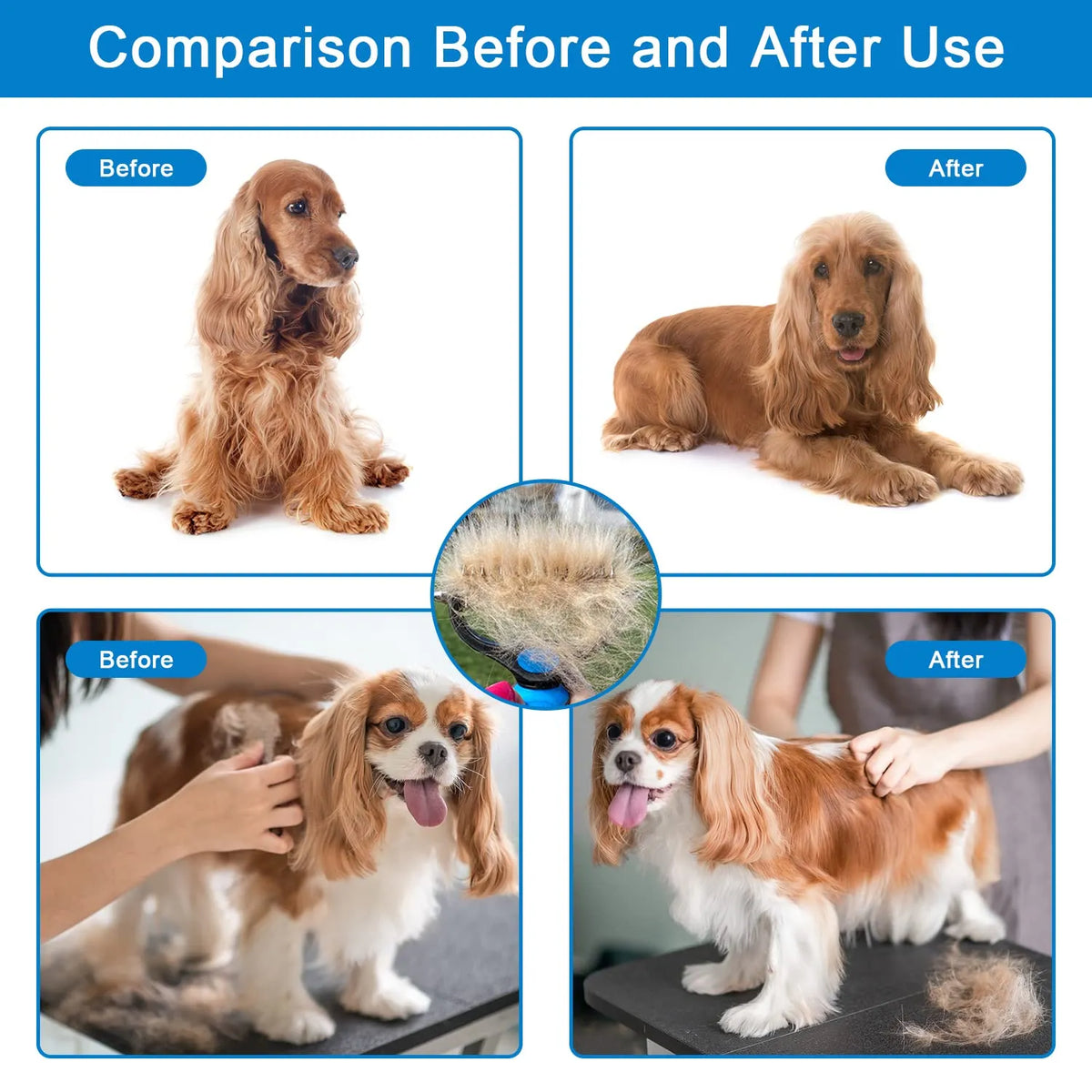 🔥 1+1 GRATIS 🎁 Professionelles Enthaarungs-Tool für Hunde & Katzen