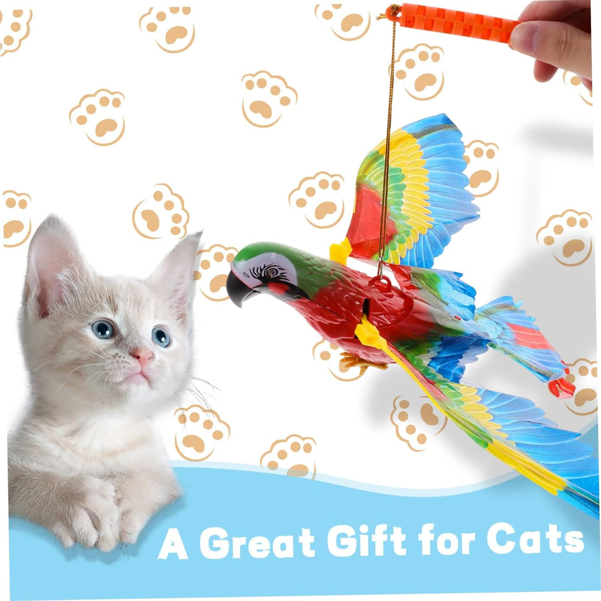 FlutterPaw™ – Der flatternde Vogel, der Katzen zum Spielen bringt!