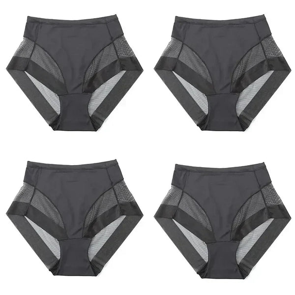 Eleonora™ Nahtlose Ice Silk Bodycon-Slips mit hoher Taille (4er-Pack)