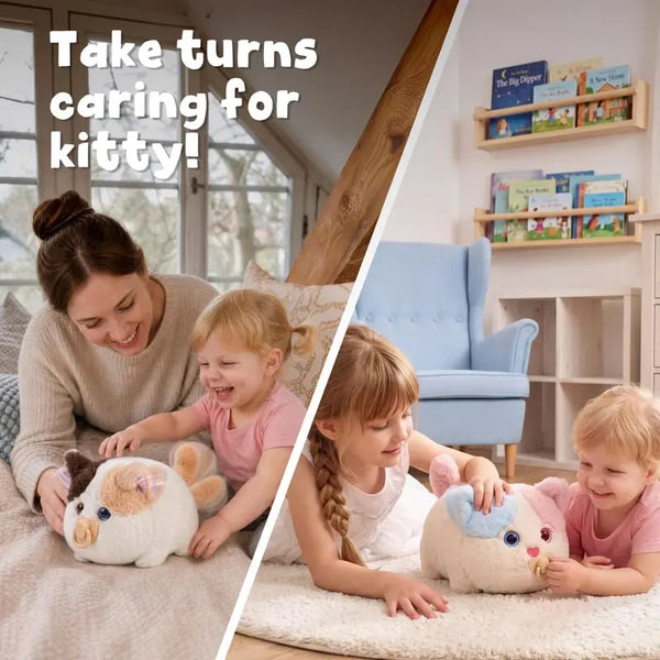 MiauMio™ Interaktive Kuschelkatze | Schnurren, Spielen & Freude schenken