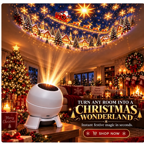 FestiGlow™ Weihnachts-Projektions-Nachtlicht | Sofortige Weihnachtsstimmung für jeden Raum