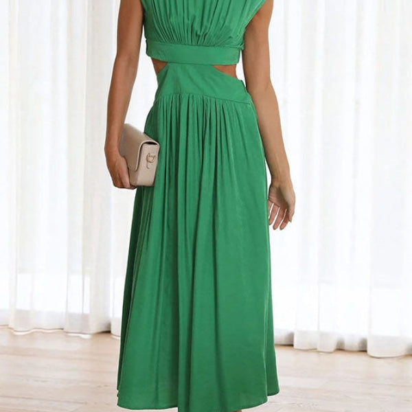 [50% Rabatt] Lorna™ Rollkragen Taille Ausgeschnitten Sommer Midi-Kleid