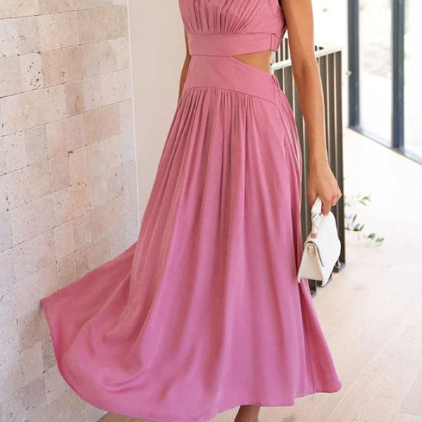 [50% Rabatt] Lorna™ Rollkragen Taille Ausgeschnitten Sommer Midi-Kleid