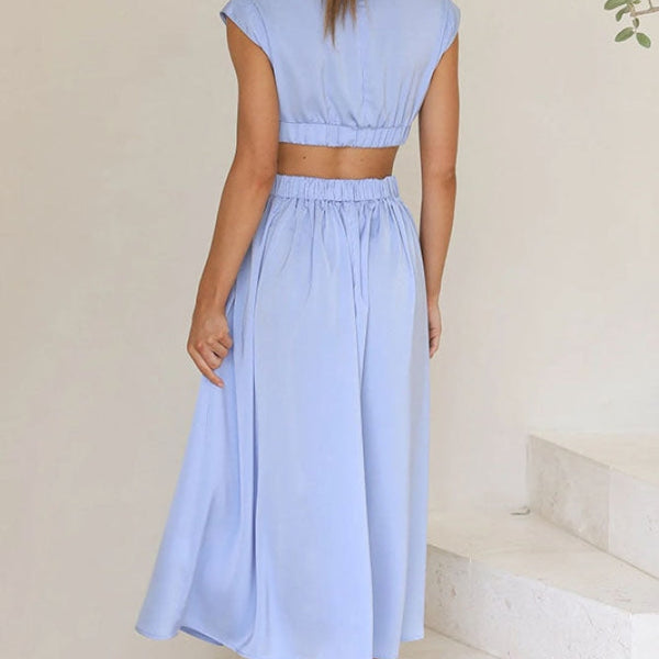 [50% Rabatt] Lorna™ Rollkragen Taille Ausgeschnitten Sommer Midi-Kleid