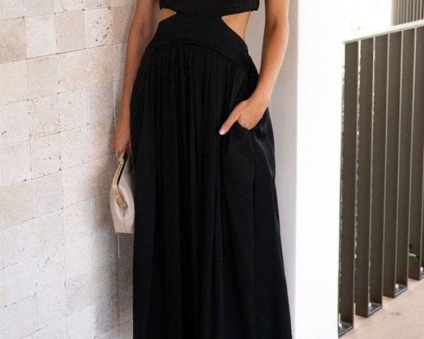 [50% Rabatt] Lorna™ Rollkragen Taille Ausgeschnitten Sommer Midi-Kleid