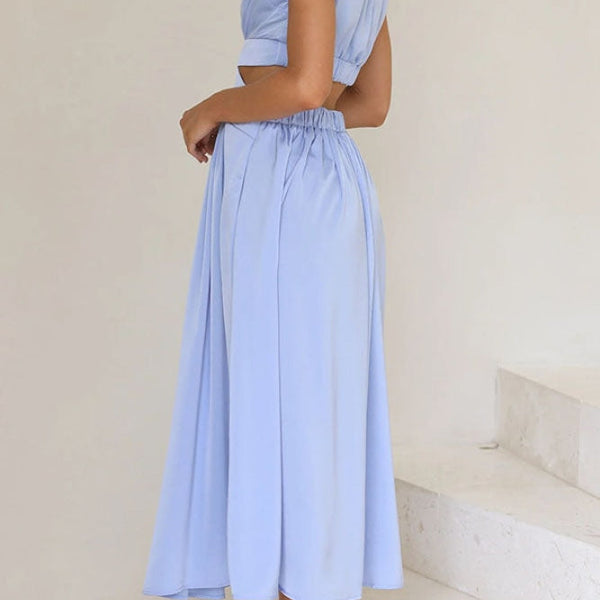 [50% Rabatt] Lorna™ Rollkragen Taille Ausgeschnitten Sommer Midi-Kleid