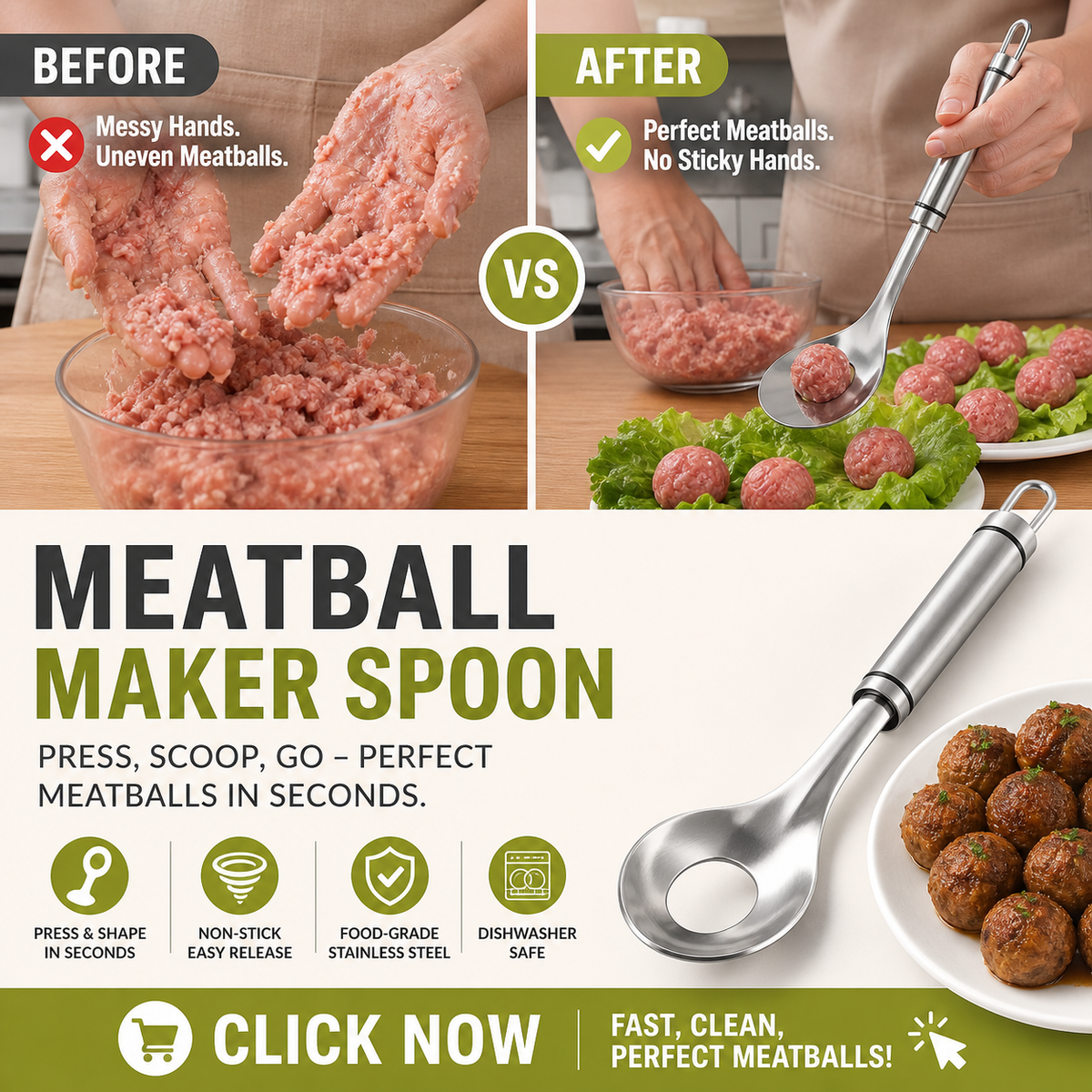 MeatForm™ Fleischbällchenformer | Schnelles Formen & sauberes Arbeiten in der Küche