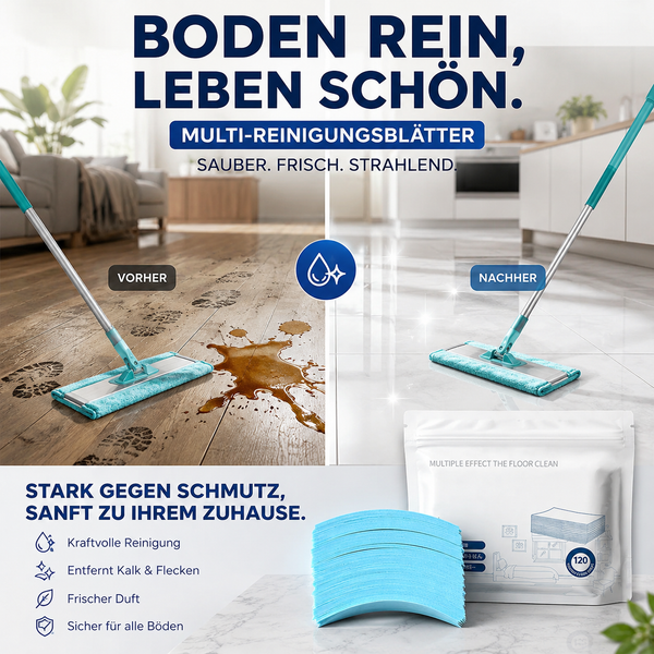 📢 50% RABATT!! 💞 2+1 GRATIS!! 🎁 Wasserlösliche Bodenreinigungstücher