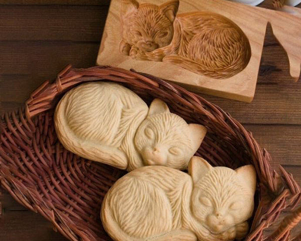 CarveBake - Plätzchenform mit Holzgravur Embossing, Form für Plätzchen [Letzter Tag Rabatt]