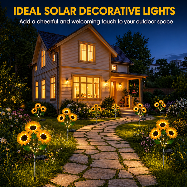 SunLuma™ Solar-Sonnenblumenleuchten – Blühende Gartendeko mit warmem Nachtleuchten 🌻✨