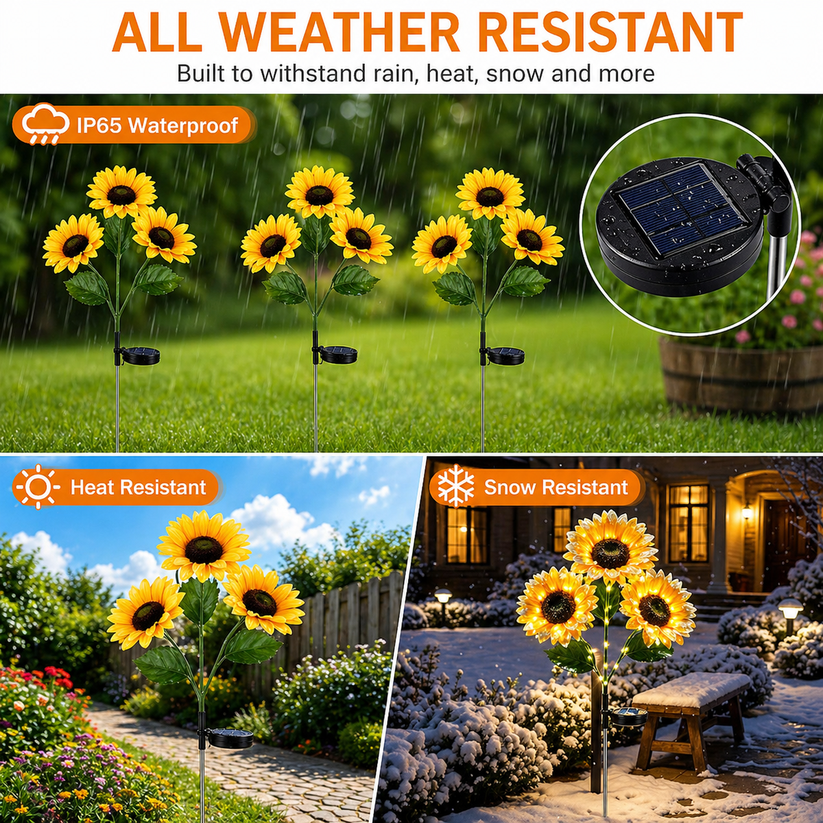 SunLuma™ Solar-Sonnenblumenleuchten – Blühende Gartendeko mit warmem Nachtleuchten 🌻✨
