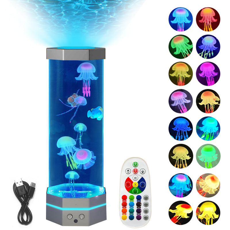 AquaJelly™ Quallen-Lavalampe | Magisches Unterwasserlicht mit Fernbedienung
