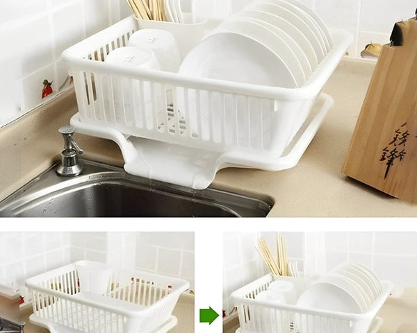 DishRack - Doppellagiges Geschirr-Trockengestell für die Küche [Letzter Tag Rabatt]
