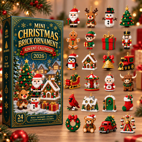 Brickora™ Mini-Adventskalender | 24 Weihnachts-Bausets zum Bauen & Dekorieren