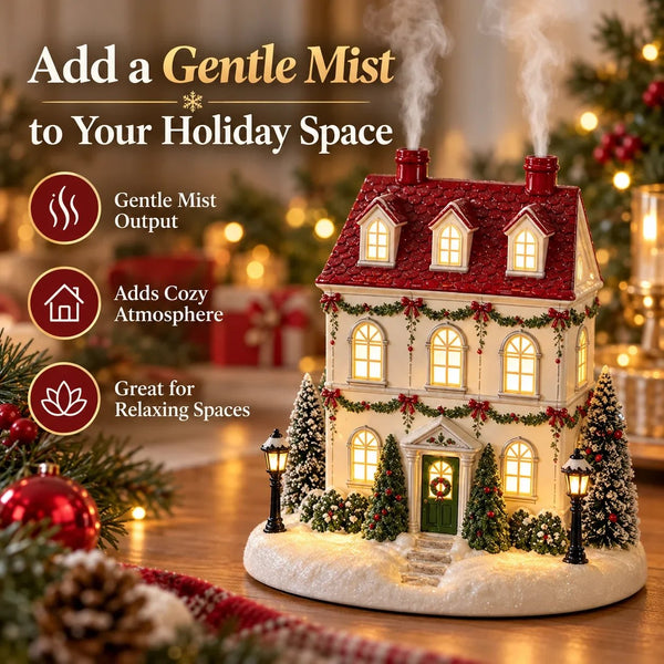 MistelGlow™ Weihnachtshaus-Diffusor | Festliches Licht & sanfter Nebel