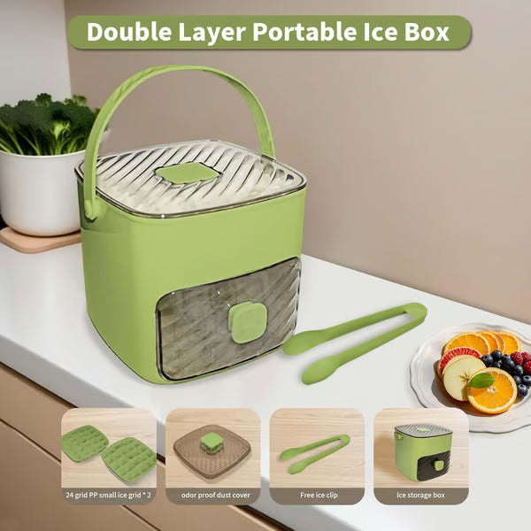 IceNest™ | 48er Eiswürfelform mit Vorratsbox & Push-Release-System