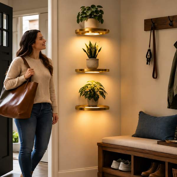 Glowora™ Leuchtendes Wandregal | Stilvolle Dekoration & warmes LED-Ambiente