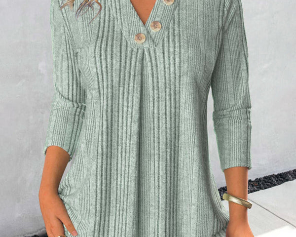 Anais™ Einfarbige grüne Bluse
