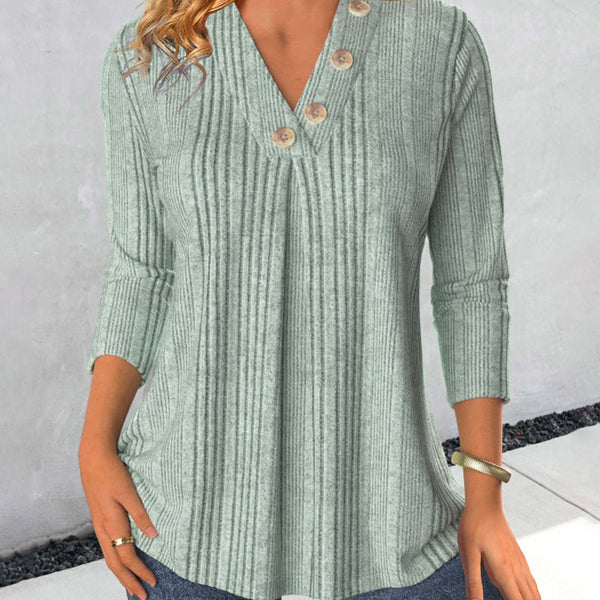 Anais™ Einfarbige grüne Bluse