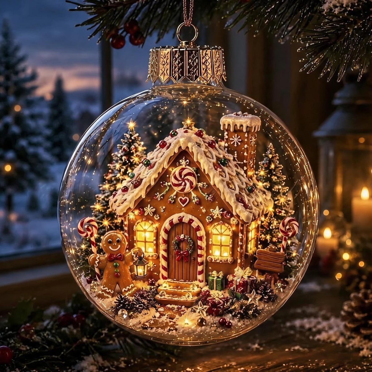 DioraLuma™ Leuchtender Weihnachts-Diorama-Anhänger – Warmer Glanz & zauberhafte Mini-Winterwelt